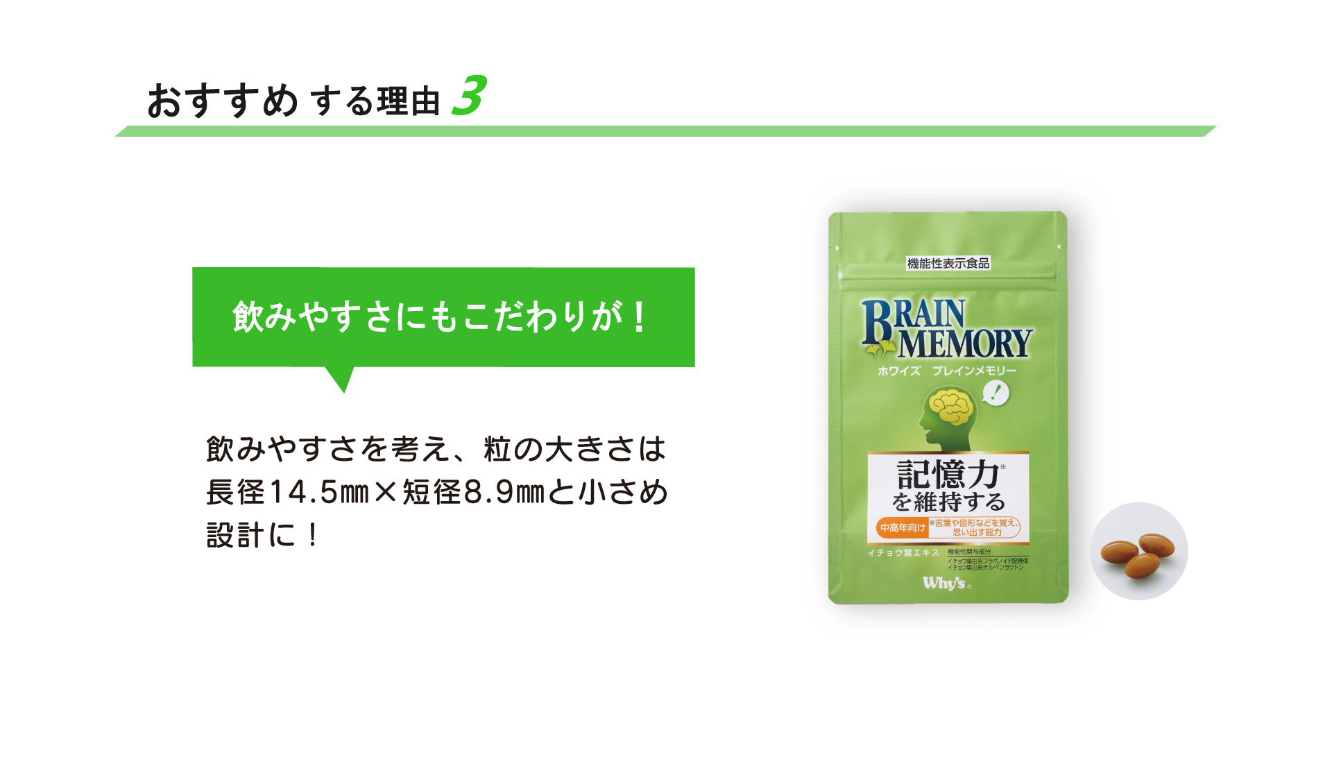 ブレインメモリーおすすめ3