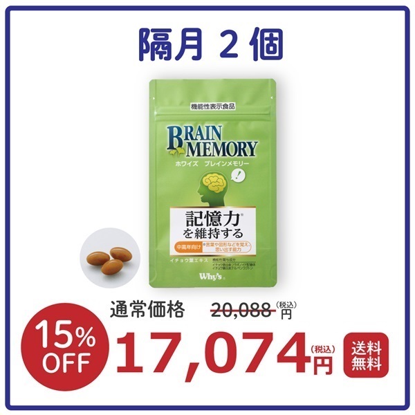 【隔月】ブレインメモリー